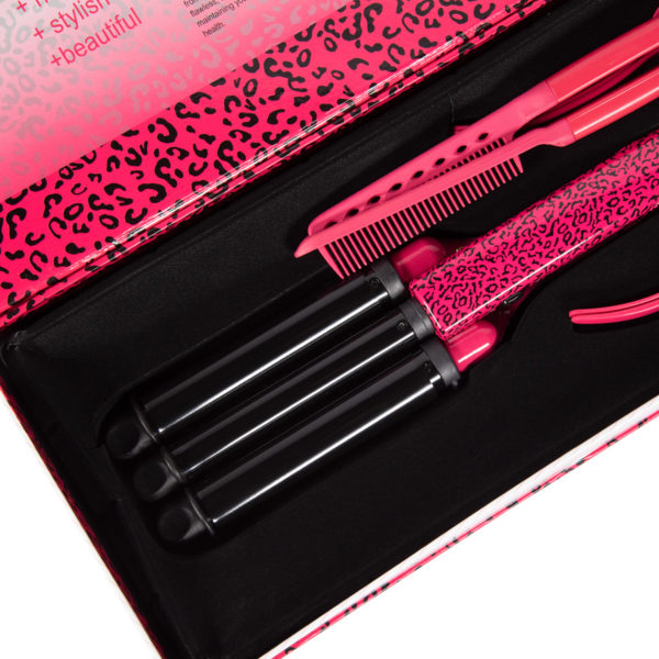 Juicy Hot Pink Cheetah Tourmaline Crimper